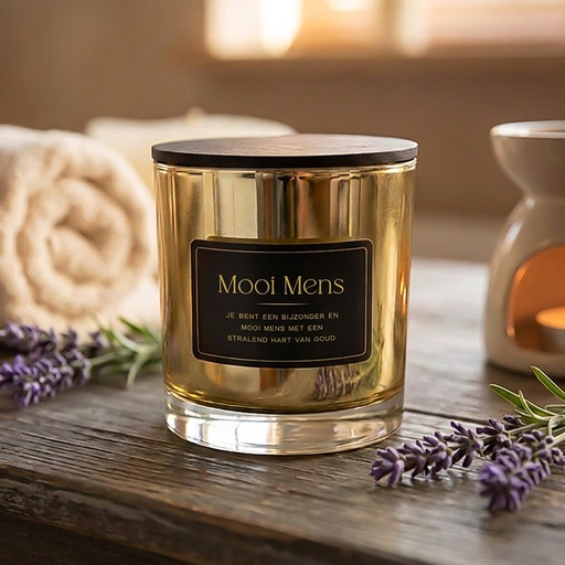 [00131003] BIG CANDLE - GOUD - MOOI MENS (36904)