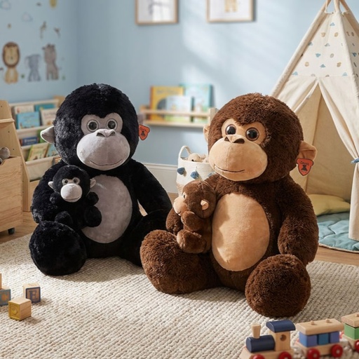 [00021026] MONKEY WITH BABY 2-ASS 65cm