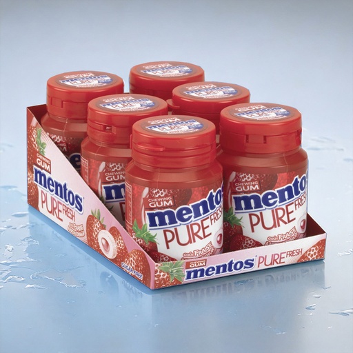[C0904005] MENTOS CUP PURE FRESH STRAWBERRY 6x60g