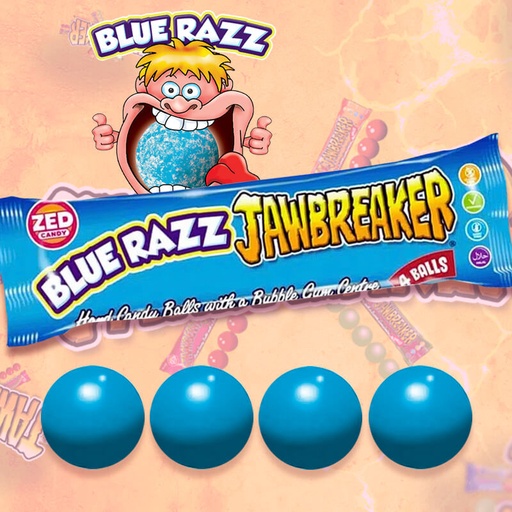[C1101001] JAWBREAKER BLUE RAZZ 4pcs x 40