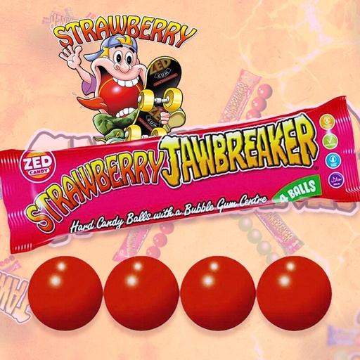 [C1101004] JAWBREAKER STRAWBERRY 4pcs x 40