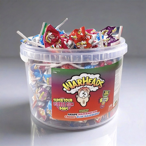 [C1103001] WARHEADS ORIGINAL MIX LOLLY POP 100x19g