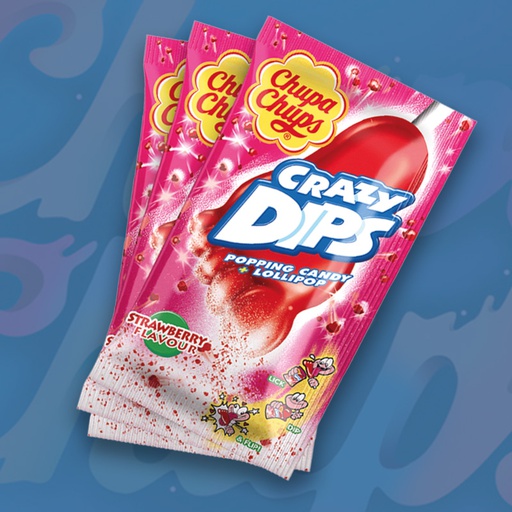 [C1104001] CRAZY DIPS STRAWBERRY 24x16g