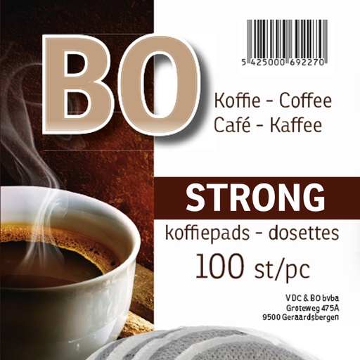 [D4601030] BO KOFFIE STRONG 100 PADS