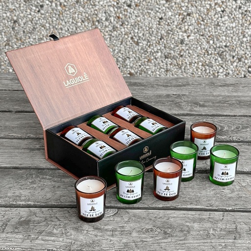 [40269837] LAGUIOLE MINI CANDLES WOOD FIRE 6pcs 30g