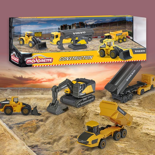 [00050549] MAJORETTE VOLVO CONSTRUCTION VEHICLES 4PCS