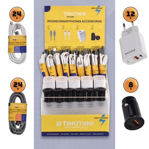 [40430150] TEKMEE FAST CHARGE SMALL DISPLAY 68PCS