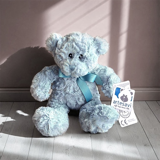 [00200061] TEDDY BEAR LARRY BLUE 25CM