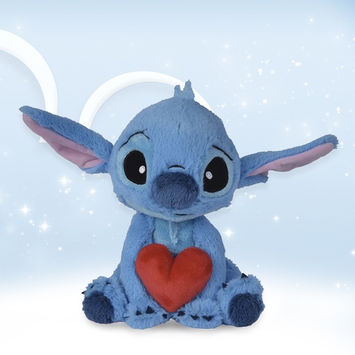 [00020388] DISNEY STITCH HOLDING HEART 25cm