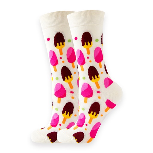 [00030202] COZY NOXXIEZ SOXXIEZ ICE CREAM WHITE 38-45 6pcs