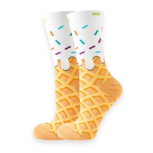 [00030202] COZY NOXXIEZ SOXXIEZ ICE CREAM WHITE 38-45 6pcs