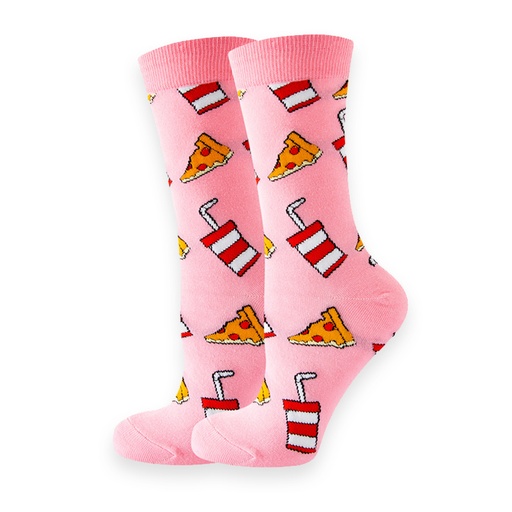[00030203] COZY NOXXIEZ SOXXIEZ PIZZA PINK 38-45 6pcs