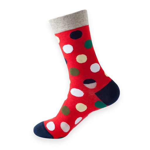 [00030222] COZY NOXXIEZ SOXXIEZ DOTS RED 38-45 6pcs