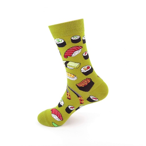 [00030227] COZY NOXXIEZ SOXXIEZ SUSHI GREEN 38-45 6pcs