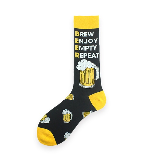 [00030231] COZY NOXXIEZ SOXXIEZ BEER YELLOW 38-45 6pcs