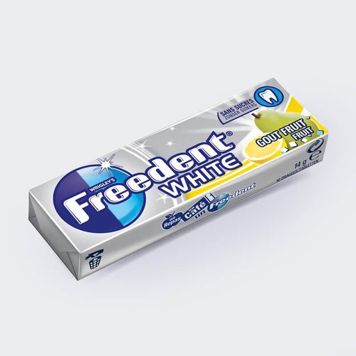 [C1001004] FREEDENT WHITE FRUIT 30x14g