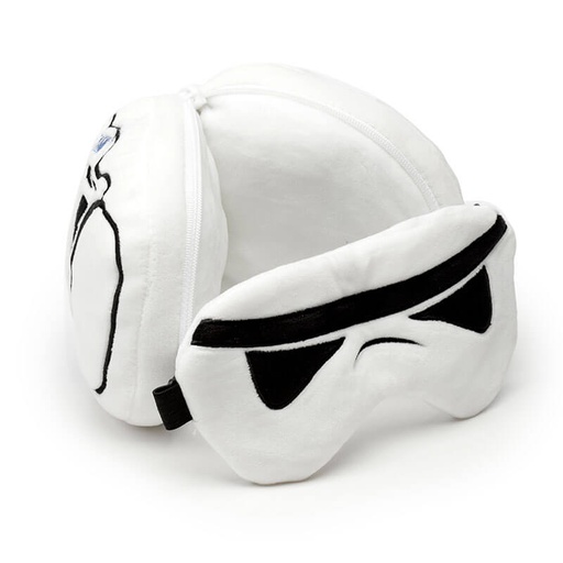 [00020913] RELAXEAZZZ 2 IN 1 TRAVEL PILLOW & SLEEPING MASK STORMTROOPER