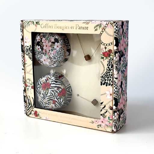 [00330050] BOUGIE BIJOU COFFRET PARURE BRACELET+NECKLACE