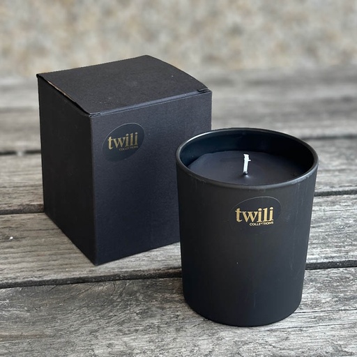 [80100090] TWILI INDOOR SCENTED CANDLE GOLD COLL. BLACK 8cm