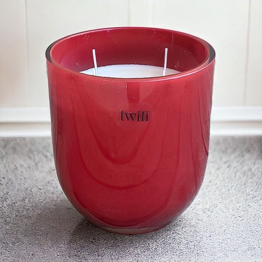 [80100033] TWILI INDOOR SCENTED CANDLE LOTUS COLL. RUBY GLOW L 14,5cm/1500gr
