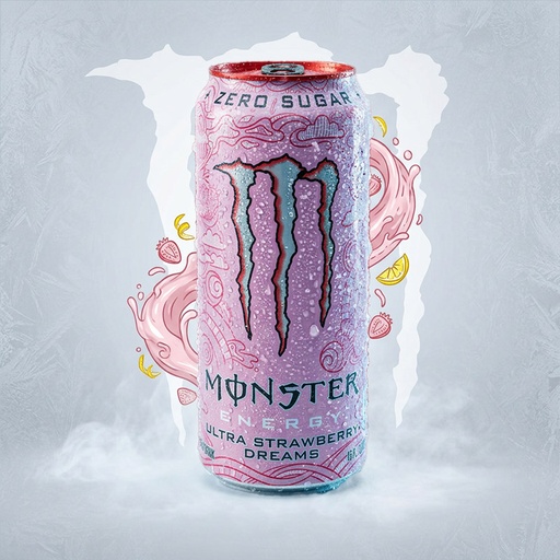 [D0104024] MONSTER ULTRA STRAWBERRY 24 x 50CL