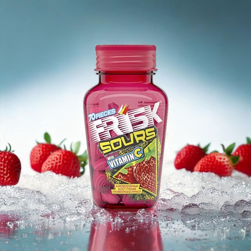 [C0902010] FRISK SOURS STRAWBERRY 6 x 70pcs