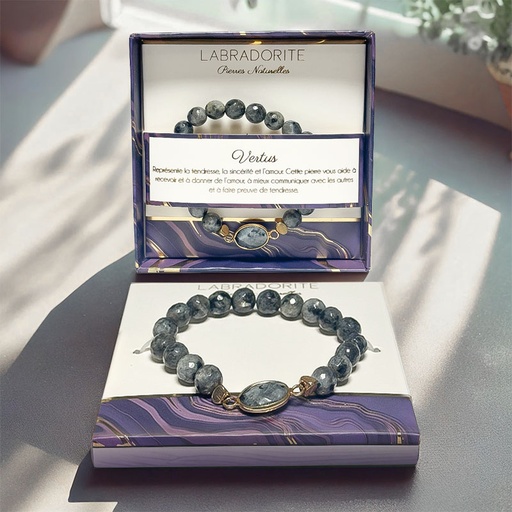 [00330013-5] BRACELET NATURAL STONE LABRADORITE