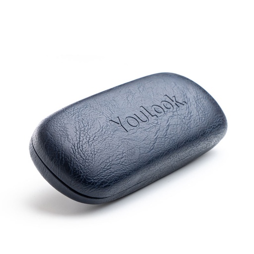 [81001032] GLASSES LEATHER CASE BLUE