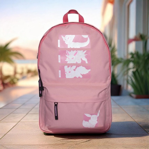 [00021968] BACKPACK PINK POKEMON EEVEE EVOLUTIONS