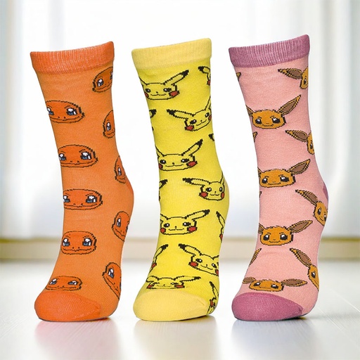 [00030251] POKEMON CREW SOCKS 35-38 (3-PACK)