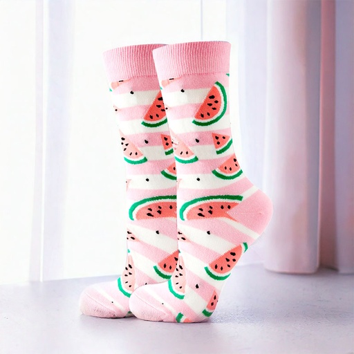 [00030197] COZY NOXXIEZ SOXXIEZ WATERMELON PINK 38-45 6pcs