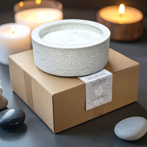 [80100111] TWILI INDOOR SCENTED CANDLE FRESCO WHITE LARGE