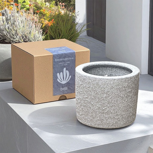 [80100126] TWILI OUTDOOR CITRONELLA CANDLE FRESCO SMOKEY GREY LARGE
