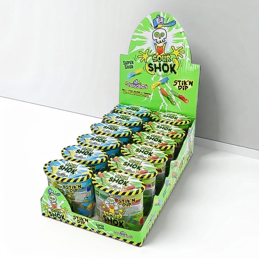 [C1105055] SOUR SHOK STIK'N DIP 12pcs
