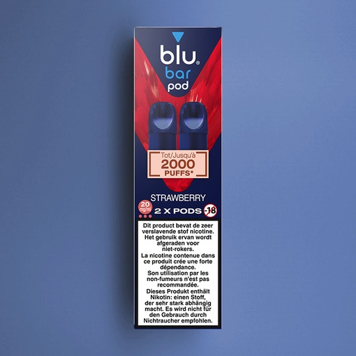[00002759] BLU BAR 2-POD PACK STRAWBERRY 20MG /6