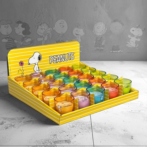 [80100800] PEANUTS SCENTED CANDLES 100g DISPLAY 25pcs