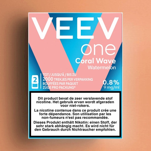 [00002826] VEEV ONE PODS CORAL WAVE (WATERMELON) 9MG - 2ML /5