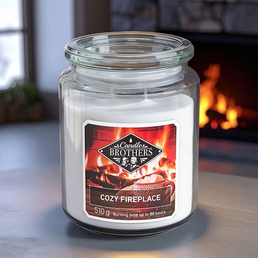 [80104008] CANDLE BROTHERS COZY FIREPLACE SCENTED CANDLE 510g