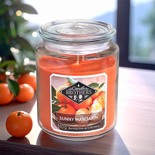 [80104012] CANDLE BROTHERS SUNNY MANDARIN SCENTED CANDLE 510g