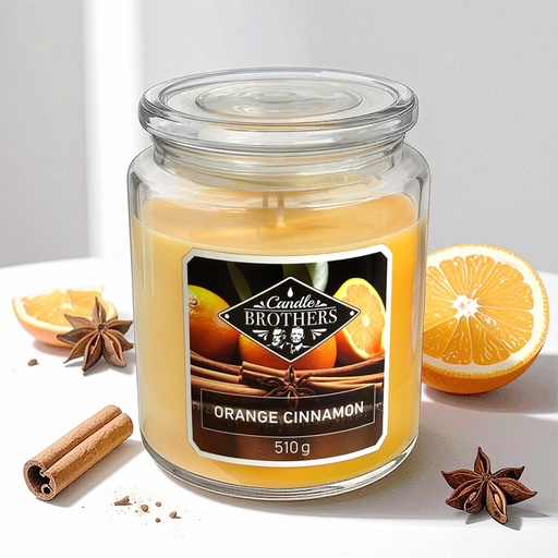 [80104017] CANDLE BROTHERS ORANGE CINNAMON SCENTED CANDLE 510g