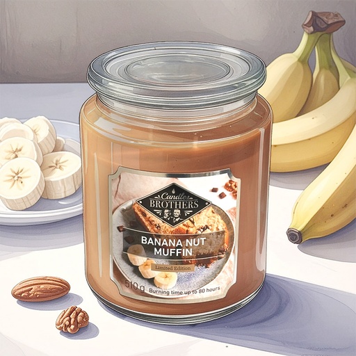 [80104018] CANDLE BROTHERS BANANA NUT MUFFIN SCENTED CANDLE 510g