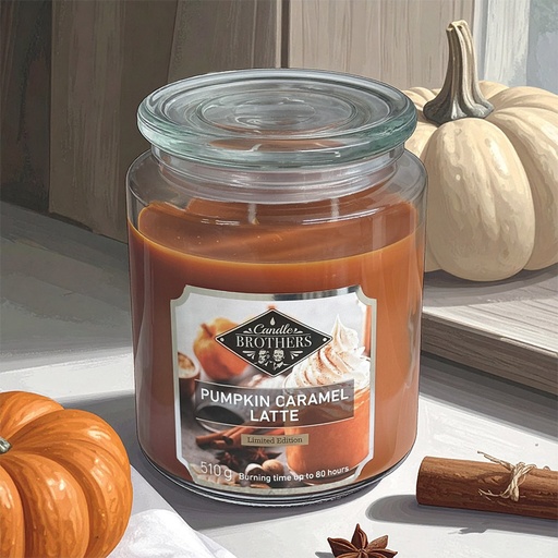 [80104019] CANDLE BROTHERS PUMPKIN CARAMEL LATTE SCENTED CANDLE 510g