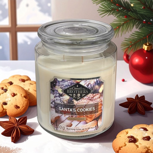[80104020] CANDLE BROTHERS SANTAS COOKIES SCENTED CANDLE 510g
