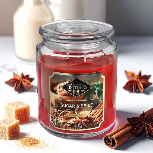 [80104022] CANDLE BROTHERS SUGAR & SPICE SCENTED CANDLE 510g