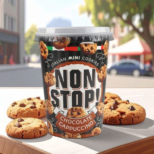 [C1600103] NON STOP! COOKIES CHOCOLATE CAPPUCCINO 8x125g