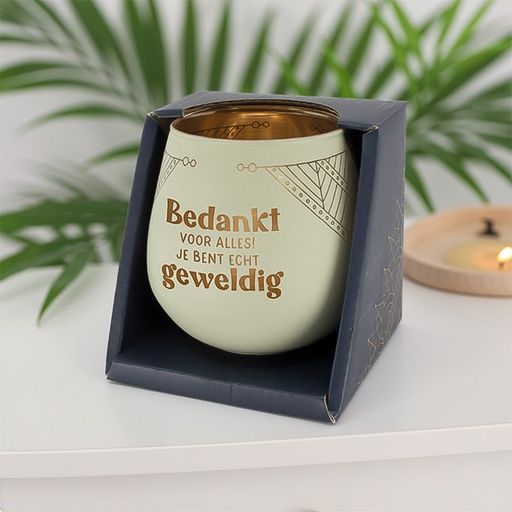 [00124005] SFEERLICHTHOUDER "BEDANKT"